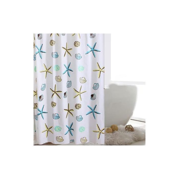Rideaux de Douche Extra Long Bleu 180/200/220/240 cm 180x200 cm Rideau Salle de Bain 200 Long Rideau de Douche Résistant à Moi