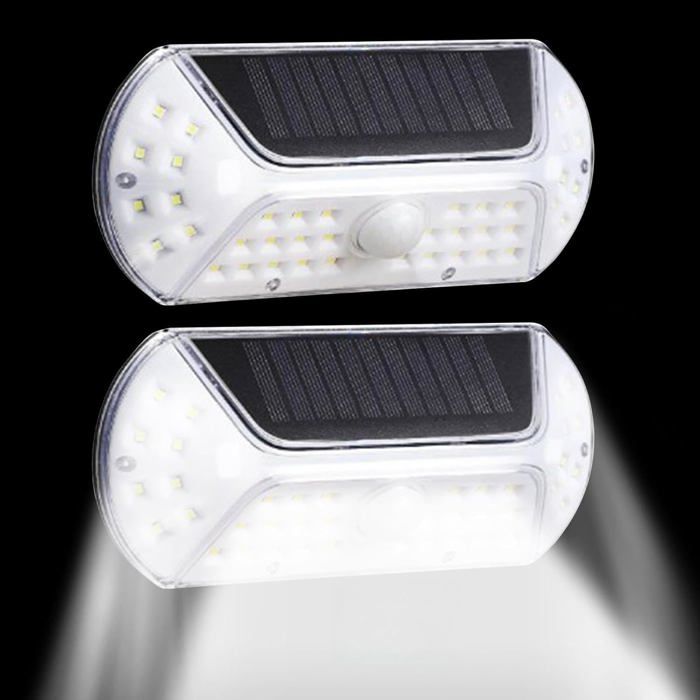 Lumière Solaire Extérieure Lampe Solaire à Détection de Présence Humaine Étanche pour Jardin Terras