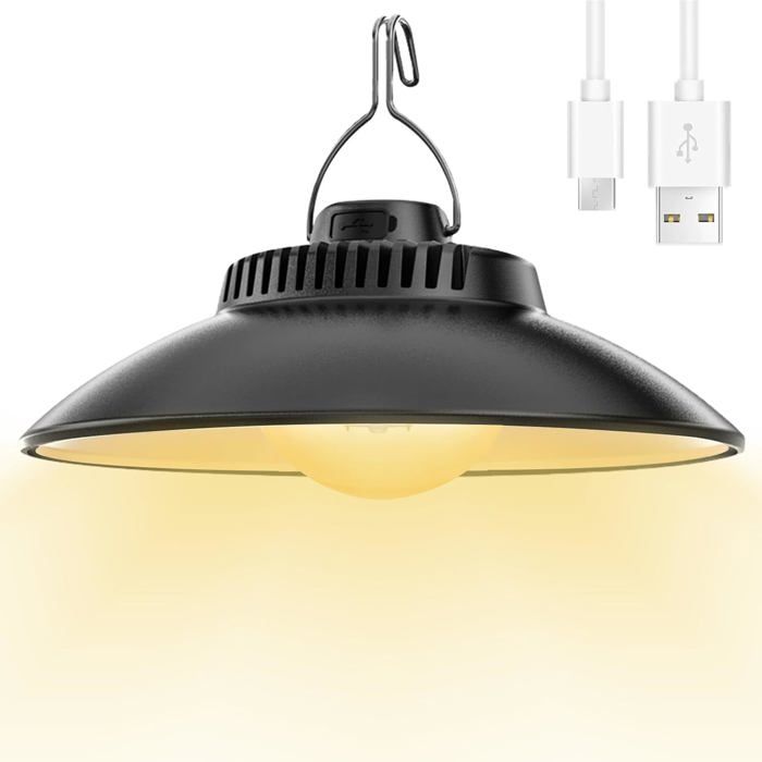 Lampe de camping rechargeable LED IPX4 étanche lanterne rétro lampe USB pour tente et camping panne
