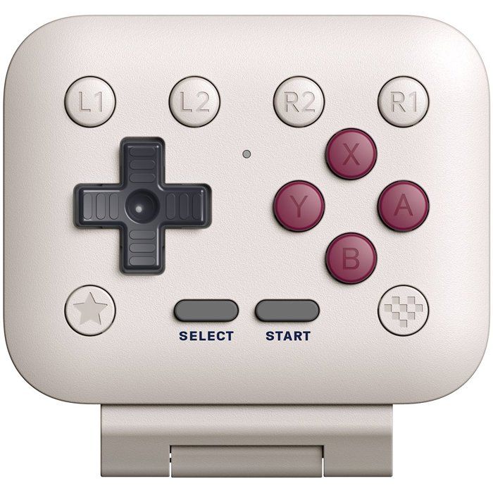 Manette gaming - 8BitDo - FlipPad G Classic Edition - USB-C - Gris clair et bordeaux - Compatible iOS et Android