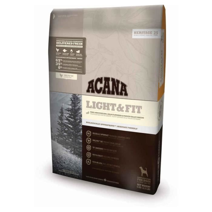 Meilleurs prix pour Croquette chien acana 2kg herit light fit ACANA 100017