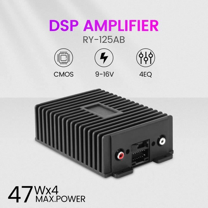 Amplificatore Auto SweetSerenade – 4x80W, Per Android, Potenza Elevata, HiFi, 12V