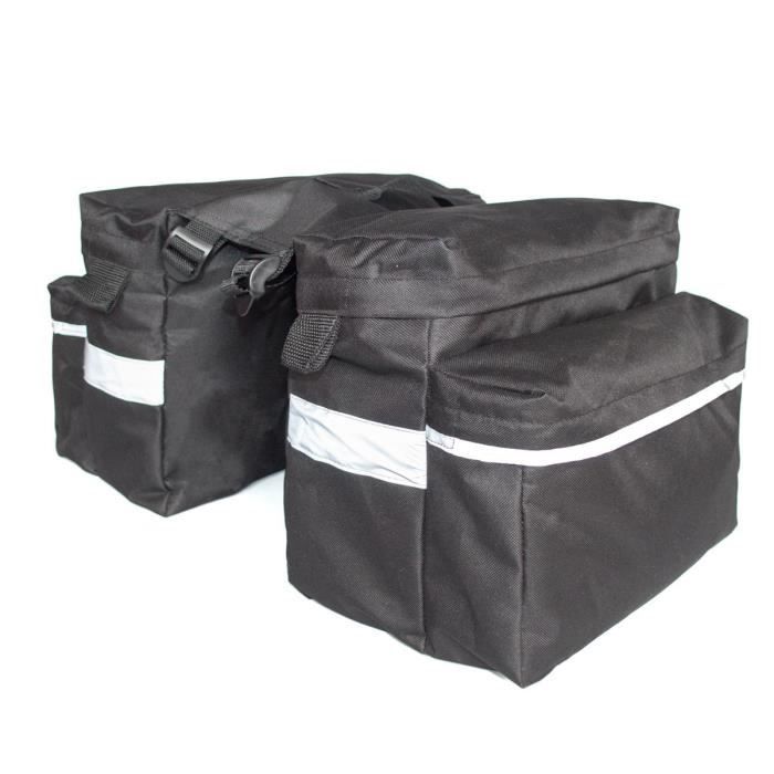 Sac de vélo 25L vélo vélo porte-vélos arrière siège arrière porte-queue coffre Double sacoche