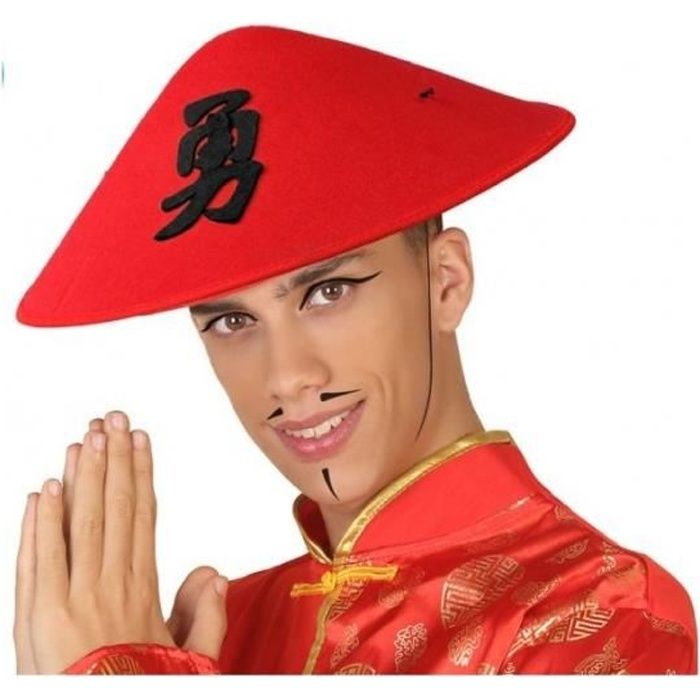 Chapeau chinois feutre - Méga Fête