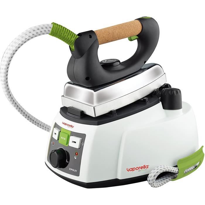 Polti Vaporella 535 Eco Pro Centrale Vapeur avec Chaudière, 4 bar, jusqu'à 90 g/min, 1750 W, Blanc/Vert