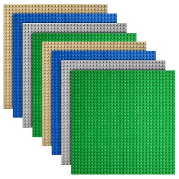 Lot De 2 Plaques De Base Pour Blocs De Construction Classiques Compatibles Avec Toutes Les Grandes Marques (vert, 25,4 X 25,4 Cm