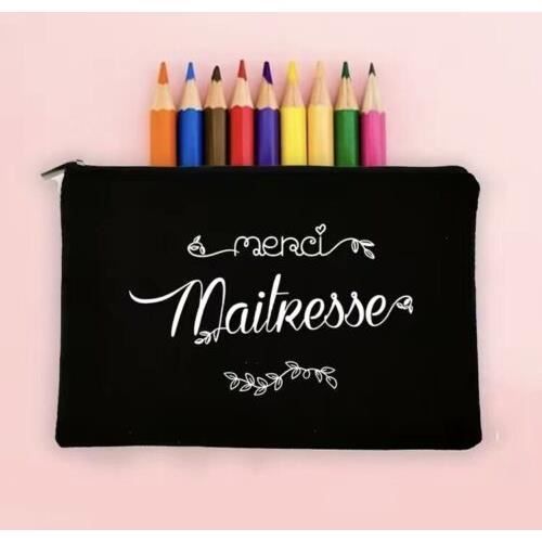 Tote bag personnalisé Maîtresse - Cadeau fin d'année scolaire