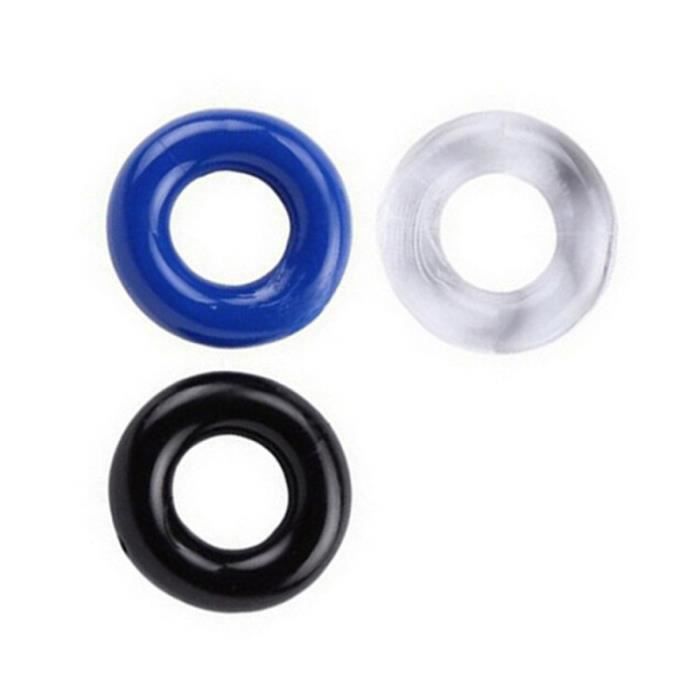 Manchon Pénis Silicone Noir BDSM - Sex Toy Homme Pour Retard Et Bondage Réutilisable