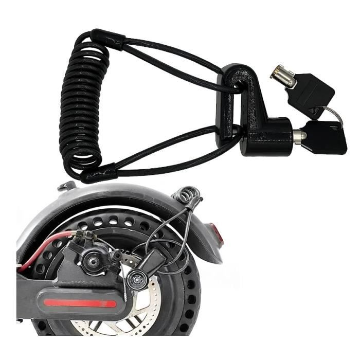 Antivol Pour Trottinette Électrique Mezelon – Câble Acier 13,5 Mm, 100 Cm, Avec Sac Etanche 3L – Vélo, Moto, Poussette