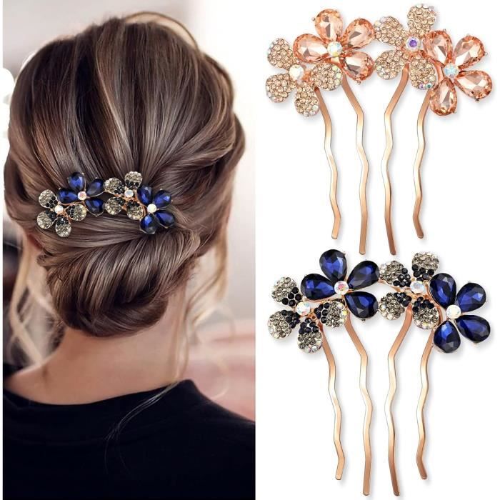 Peigne à Cheveux Pour La Mariée Modèle Champetre Avec Des Fleurs