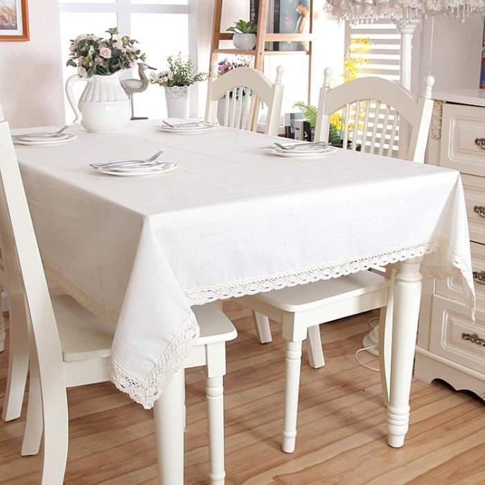 Nappe Rectangulaire Geometrique Anti Tache En Coton Pour Cuisine