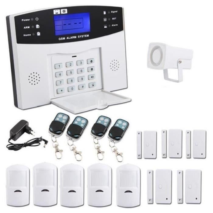 Kit Alarme Maison Sans Fil Gsm Auto Appel Telephonique Antivol