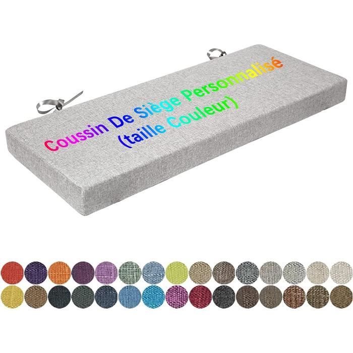 Coussin De Banc Sur Mesure Exterieur Interieur Coussin De Banquette 120x40 100 X 35 80x40 150x40 Pour Salon Ou Balançoire De Jardin, Balcon, Terrasse Et Palette(Grey,40x100cm - 2