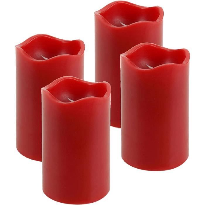 Lot De 4 Bougies LED Argentées Avec Télécommande - Bougies Piliers Sans Flamme Pour Noël Et Ambiance