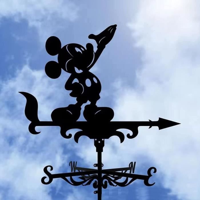 Girouette En Fer Forgé Pour Jardin - Décoration Extérieure Avec Indicateur De Direction Du Vent | Design Créatif