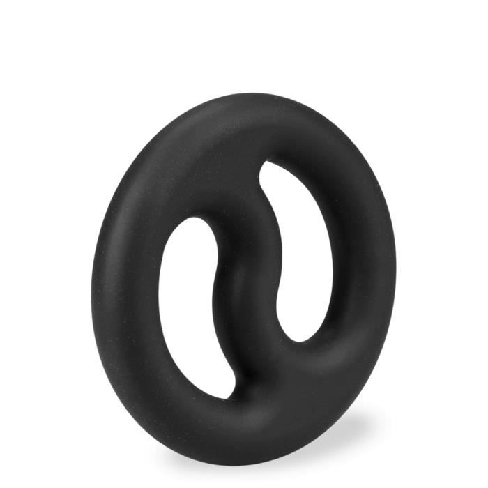 Double Cockring En Silicone Noir NV TOYS - Neuf, Pour Homme - Accessoire D'intimité élastique Et Confortable