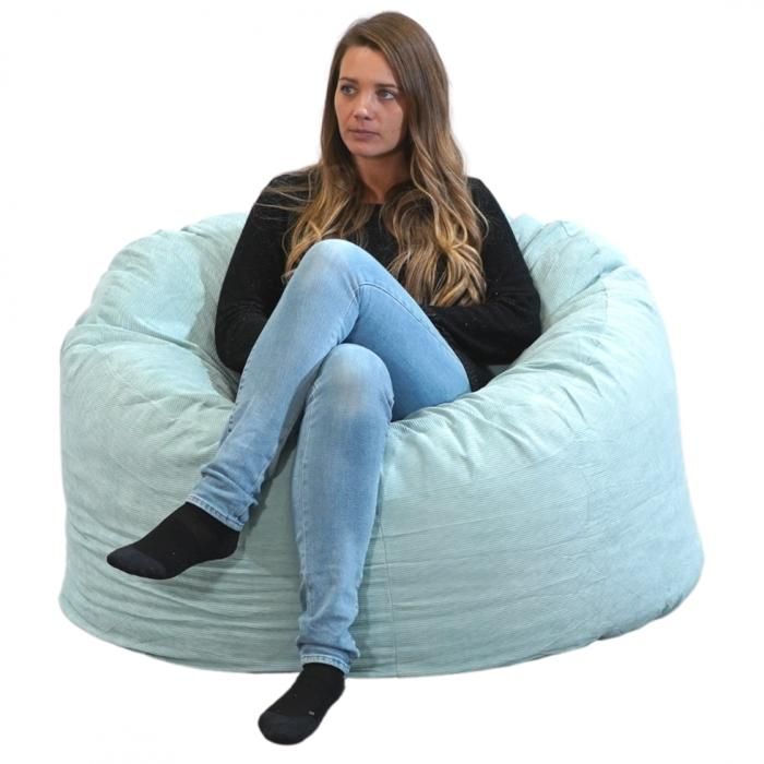 Pouf Velours Côtelé - 100 cm - Bananair - Vert Pouf Velours Côtelé - 100 cm - Bananair - Vert