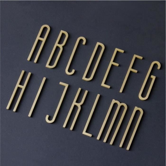 0 9 a z laiton cuivre alphabet lettres adhesives chiffres combinaison pour la maison hotel maison numeros de porte be p thjr18177 cdiscount maison