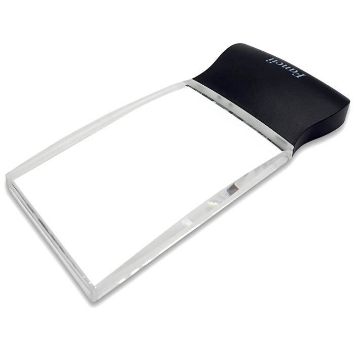 Loupe De Lecture Lumineuse Rectangulaire Grande Taille - Grossissement X3, Avec Piles