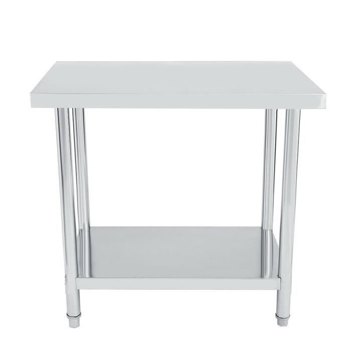 Plan de travail de cuisine en inox 100x60cm - Bc-elec