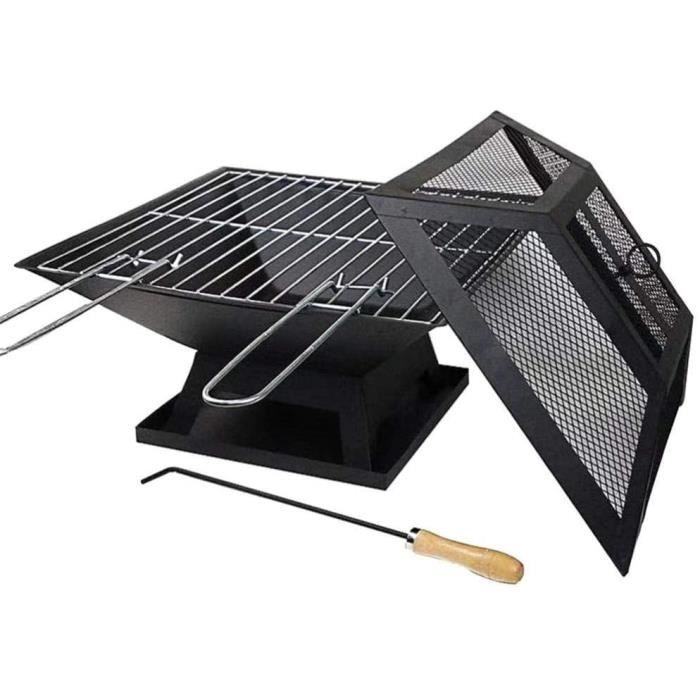 jardin balcon Cheshire On site Wielding Petit brasero portable en acier inoxydable de 38 cm de diamètre pour jardin camping jardin plage festival 