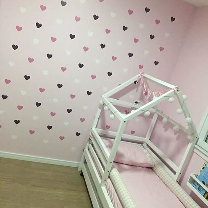 Coeur Autocollant Mural Pour Enfants Chambre Bebe Fille Chambre Autocollants Decoratifs Pepiniere Chambre Stickers Murau Cd506 Cdiscount Maison