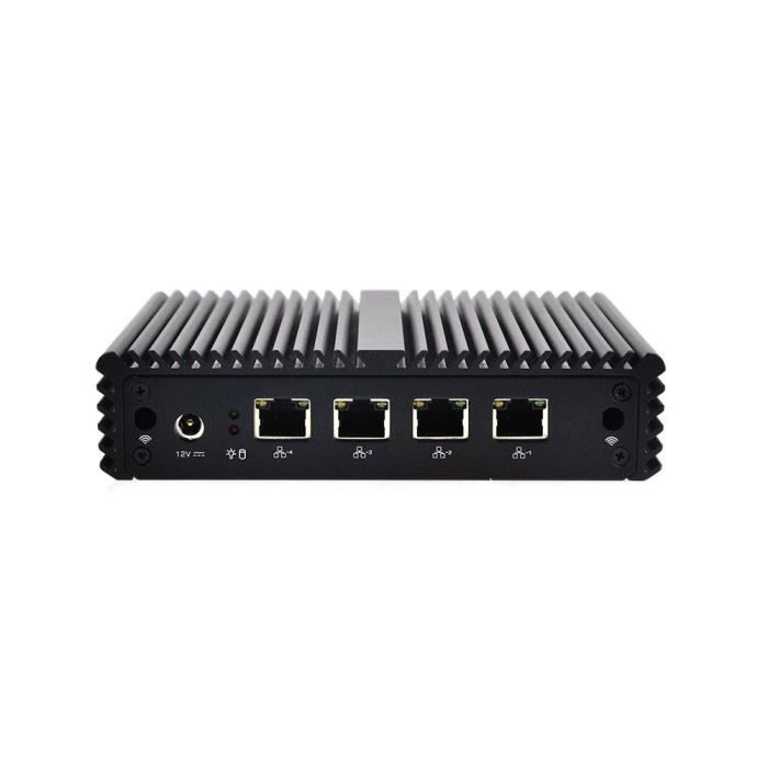 Achat Ordinateur de bureau Firewall Mini Pc Mi19N with Intel celeron J1900 X86 4G ram 32G SSD WiFi,4 Intel Gbe Ports,VGA,4 USB,as a Firewall, LAN Or WAN Router pas cher