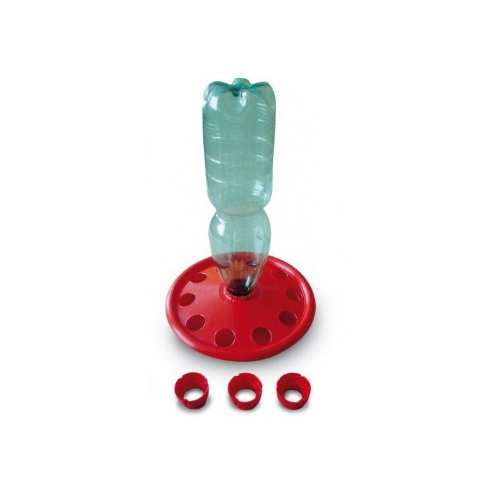 Abreuvoir Porte-Bouteille Poussins 15 Litres Rouge
