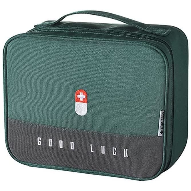 Chililon Boite A Pharmacie, Boite Medicaments Rangement Multifonctionnelle, 2 Niveaux Rangement Medicament Maison, Pour La Maison L'extérieur (Bleu