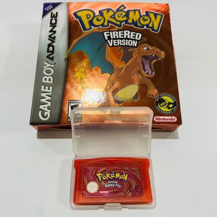 Game Boy Advance Boîte Art Jeux Pokemon ROUGE FEU Version EUR Anglais Cartouche Plateau Boîte