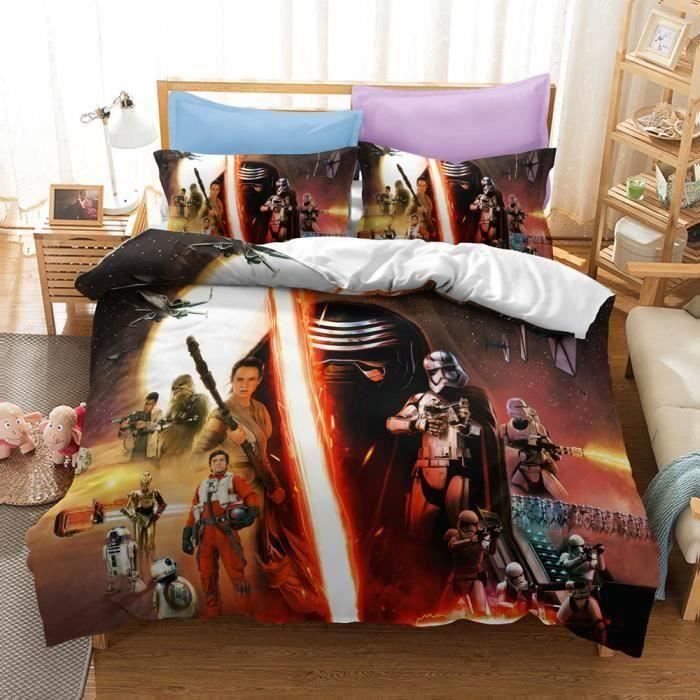 Housse De Couette Star Wars 200 X 200 Cm Parure De Lit Star Wars Housse De Couette Taies D Oreiller Lbq19 Achat Vente Housse De Couette Et Taies Cdiscount