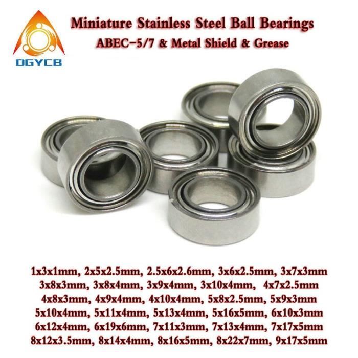 Roulement Pour Moulinet De Pêche En Acier Inoxydable - Plusieurs Tailles (4x7mm à 8x14mm)