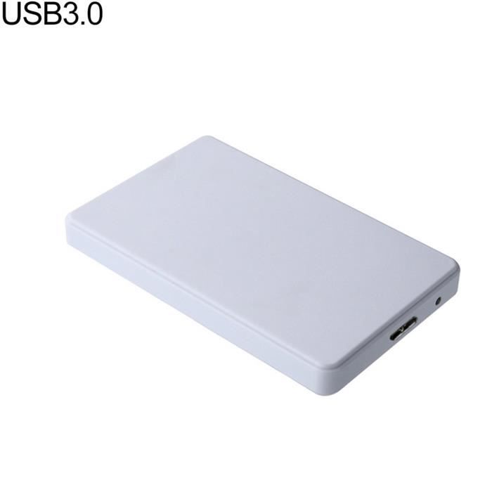 Boîtier Externe USB 3.0 Pour Disque Dur 2,5" SATA - HDD/SSD, 5 Gbps, Compatible PC Et Mac (couleur Blanc) - 7