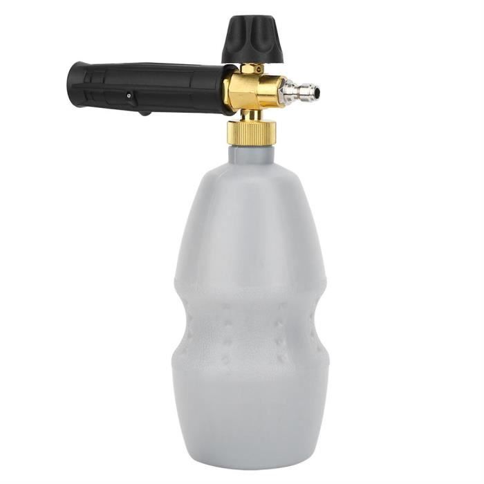 Double Connecteur Pour Nettoyeur Haute Pression - Canon à Mousse Avec Valve à Glissement - Cuivre Et Acier Inoxydable