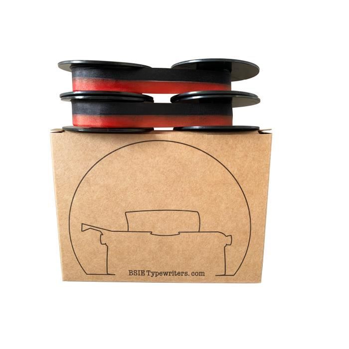 2 X RUBAN POUR MACHINE À ÉCRIRE ADLER BSIE TYPEWRITERS NOIR ET ROUGE PACK DOUBLE