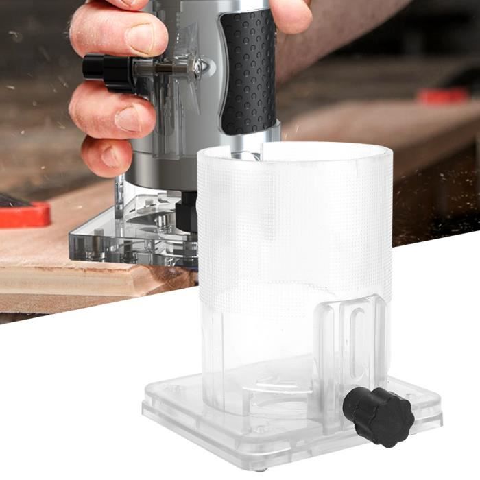 Base de toupie - EJ.LIFE - Plastique - Transparente - R?�glage s?�curis?� - Accessoire de tondeuse 