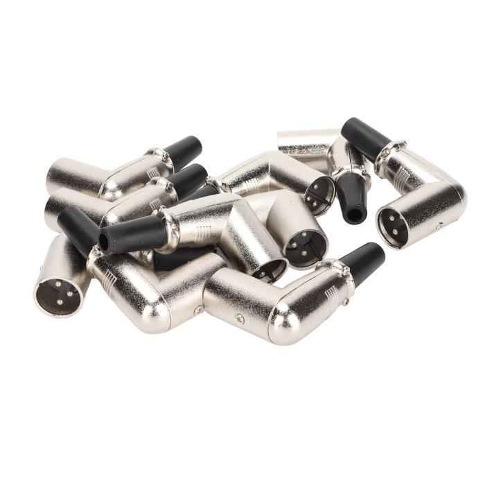 Fiches Microphone Soudure Connecteurs XLR 3 Broches Soudables - Prise Microphone Professionnelle Prise XLR Mâle Femelle
