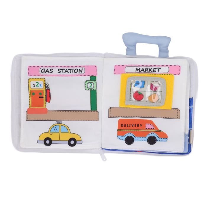 ESTINK Livre en tissu b?�b?� jouet d'?�veil ?�ducatif interactif pour b?�b?�s et tout-petits 