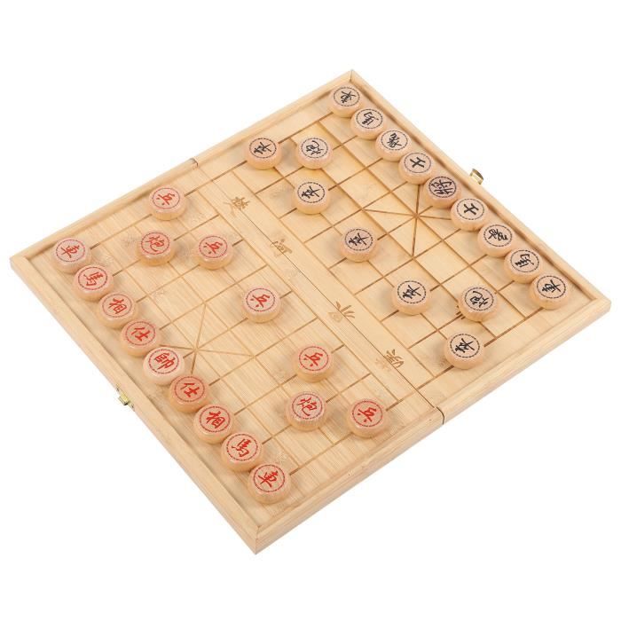 Jeu D'échecs Chinois En Bois Pliable Jeux De Société Xiangqi Tabletop