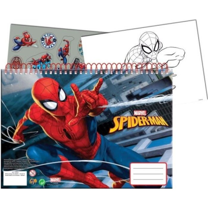 Marvel Spiderman Garçons Jeu de Coloriage Portable Crayons Voyage Activité Kids 