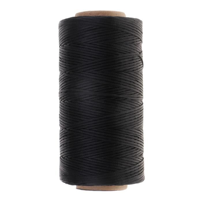 2 bobines fil ciré rond fil à coudre pour artisanat manuel en cuir 0,55 mm 2 bobines fil ciré rond fil à coudre pour artisanat manuel en cuir 0,55 mm