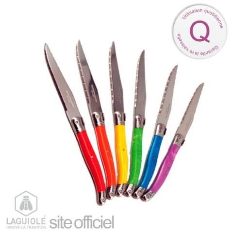LAGUIOLE 6 couteaux steak Ambiance couleurs viv…