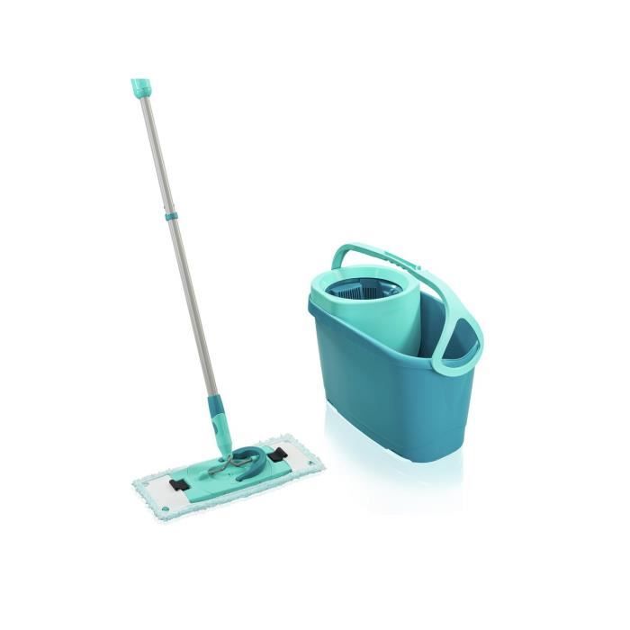 LEIFHEIT Clean Twist M Ergo 52120 Kit de nettoyage sol - Balai à plat lave sol avec housse 33 cm et 
