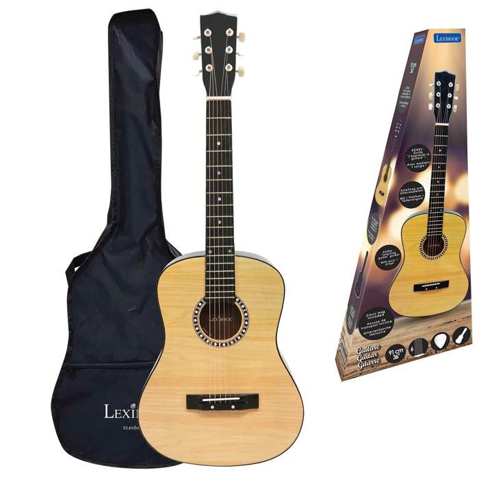 Guitare Acoustique Lexibook 91 cm – Housse de Transport Incluse