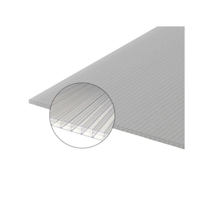 Plaque Polycarbonate Alveolaire 16mm L 2 M L 98 Cm E 16 Mm Clair Cdiscount Bricolage