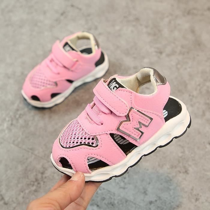 Enfant Sandales Bebe Fille Garcon Mode Plage Chaussures Pour Enfants Velcro Rose Cdiscount