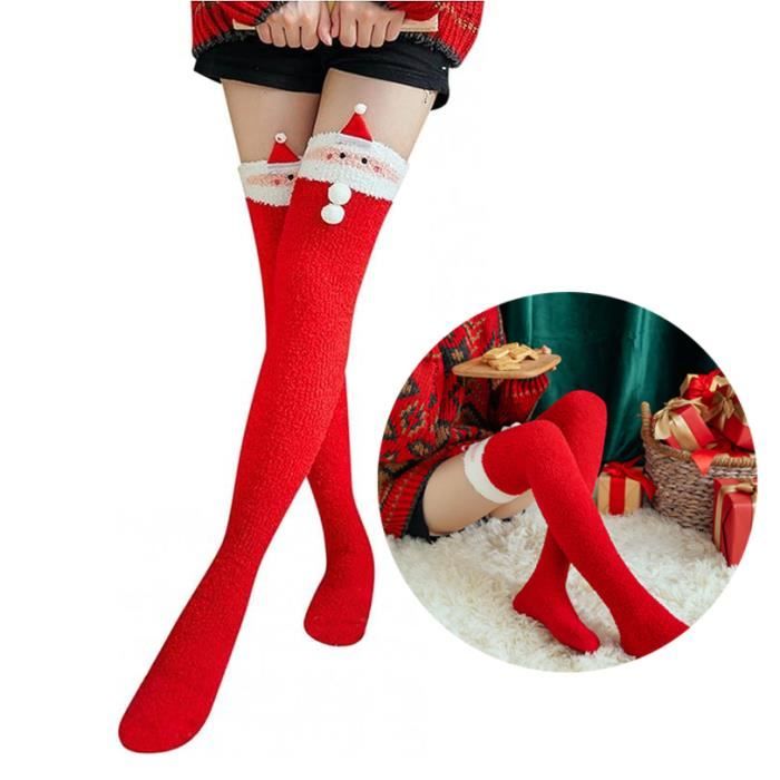Chaussette haute sales rouge femme