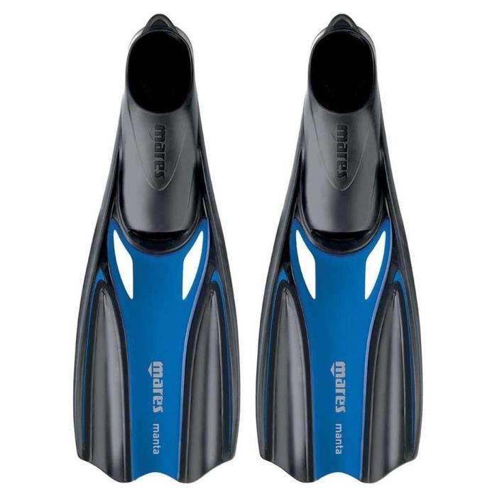 Palmes Mares Manta Jr. – Chausson Fermé, Pour Enfants, Propulsion 2 Canaux, Nervures Latérales Caoutchouc