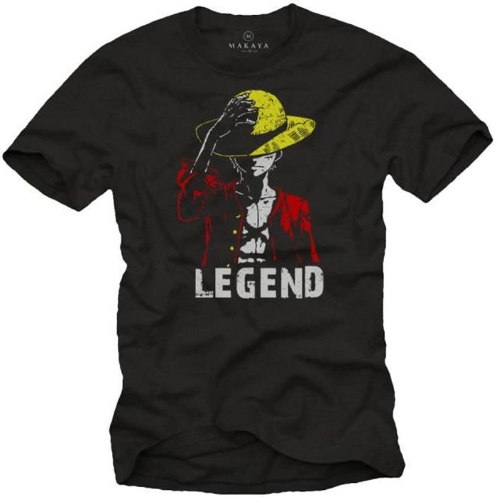 Luffy Tee Shirt - Legend - Monkey One T-Shirt Noir L
