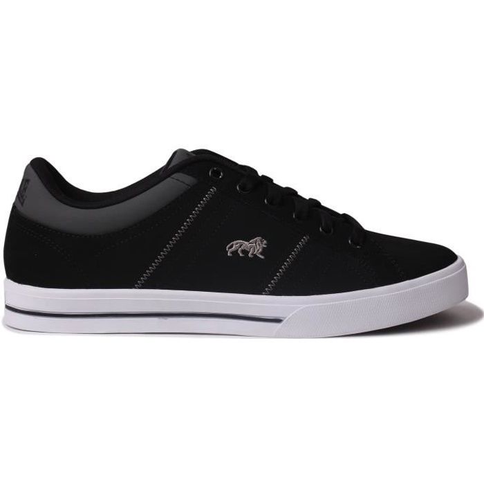 Baskets Basses De Sport Hommes LONSDALE Latimer Cuir Noir Lacets Semelle epaisse Adherence forte Noir Cdiscount Chaussures